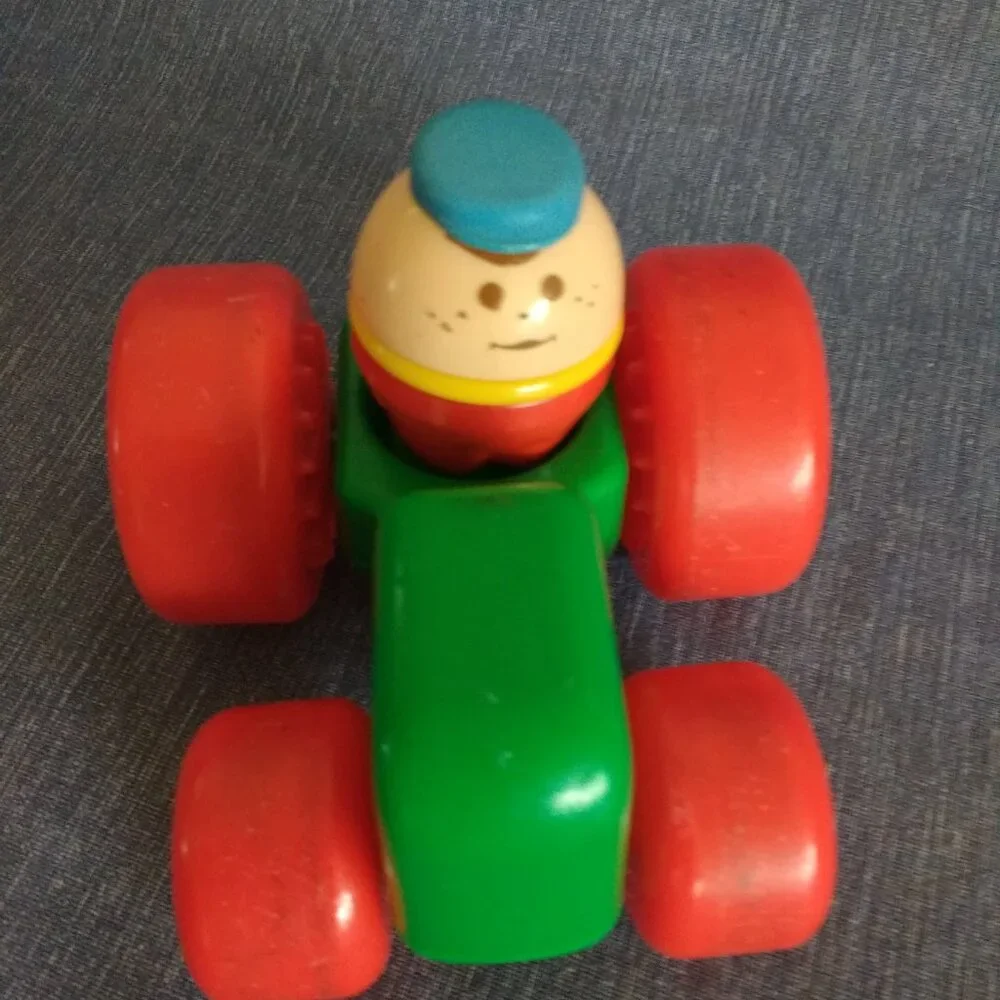 Little Tikes green Tractor with a figurine Vintage